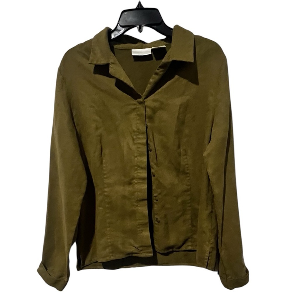 Worthington Olive Button-Down Shirt